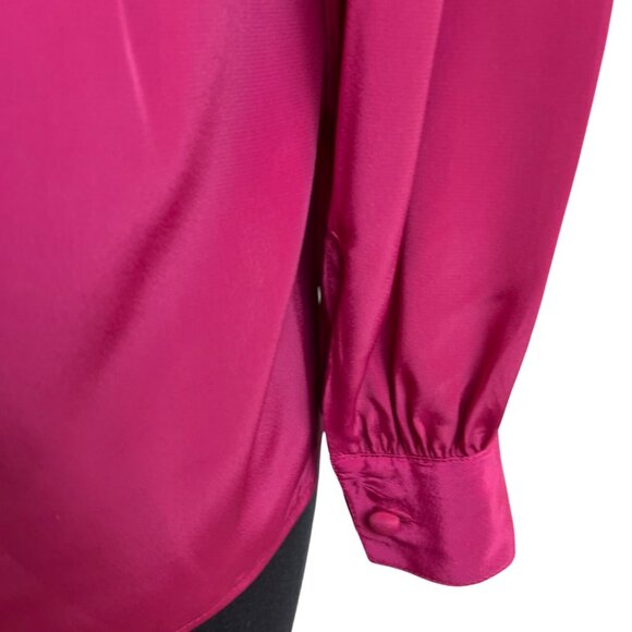 Vintage-Inspired Long Sleeve Blouse W/ Black Bow Tie Neck By Josephine Size 6 - Picture 5 of 8